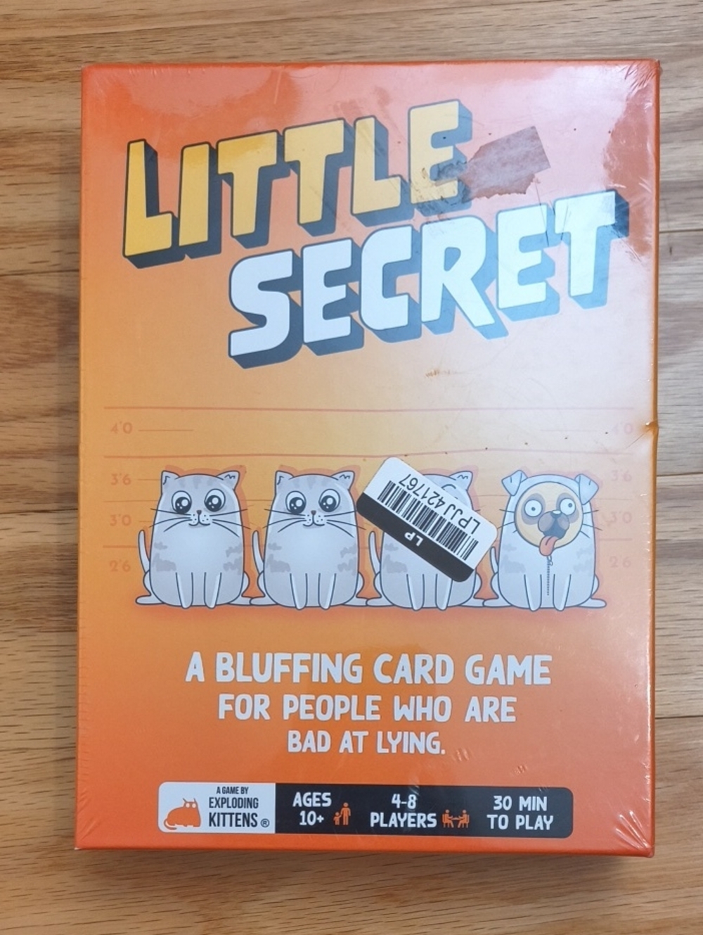 Exploding Kittens Little Secret Bluffing Card Game Ages 10+ NWT